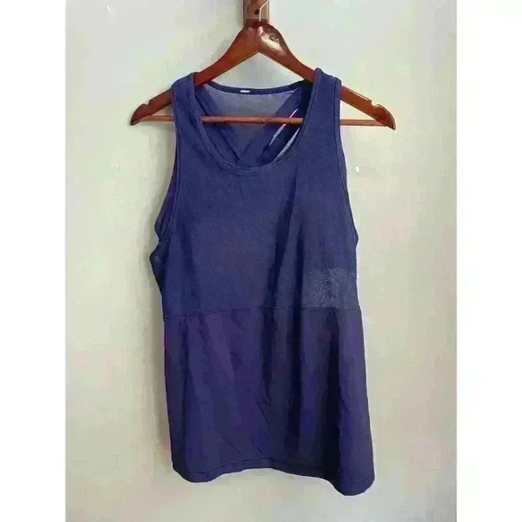 Lululemon Athletica Fast as Light 2 in 1 Athletic Tank Sports Bra Blue Size M - Picture 3 of 7